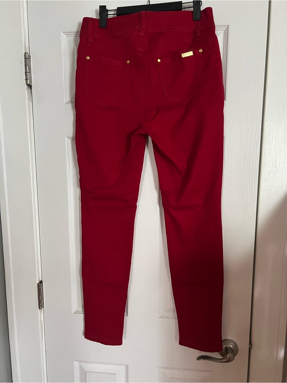 IMAN Red Cropped Ankle Pants